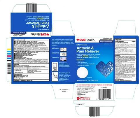 CVS Health Antacid and Pain Reliever packaging