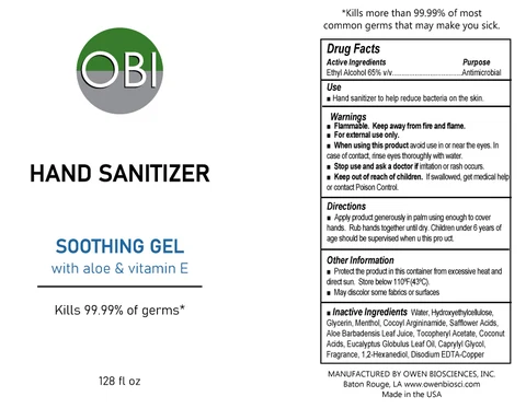 Hand Sanitizer with Aloe packaging