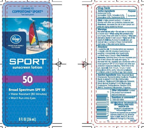 Kroger Sport SunscreenSPF 50 packaging