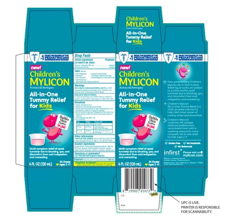 Childrens Mylicon All in One Tummy Relief for Kids packaging