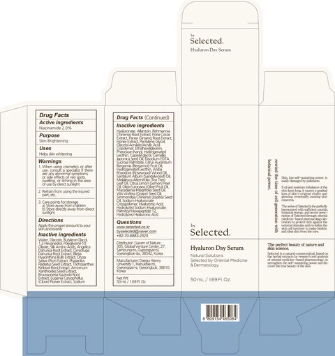 by selected hyaluron day serum 포장