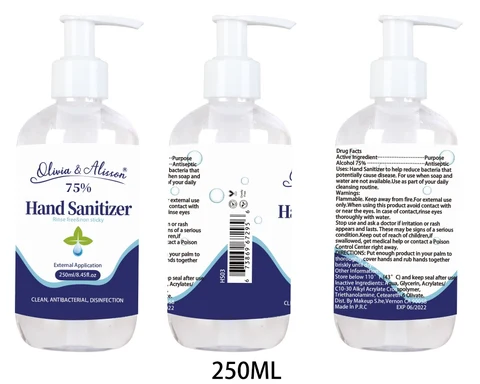 Hand Sanitizer packaging