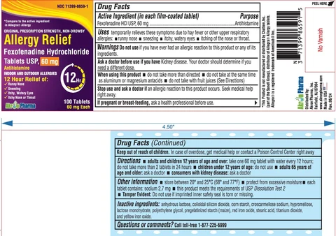 fexofenadine hcl packaging