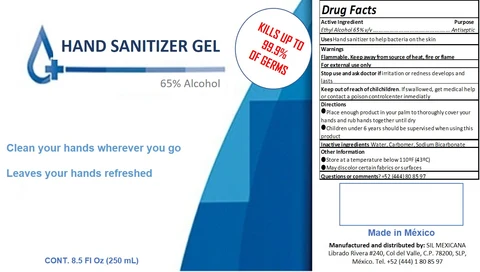 Hand Sanitizer Gel - 65% Alcohol packaging