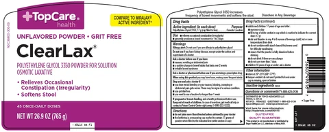 Topcare ClearLax packaging