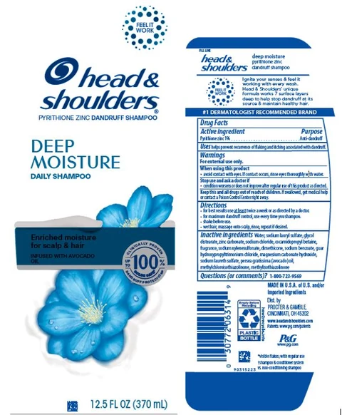 Head and Shoulders Deep Moisture packaging