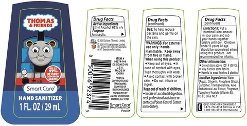 Thomas and Friends Hand Sanitizer packaging