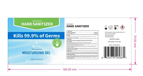 MOSAIC INSTANT HAND SANITIZER 포장