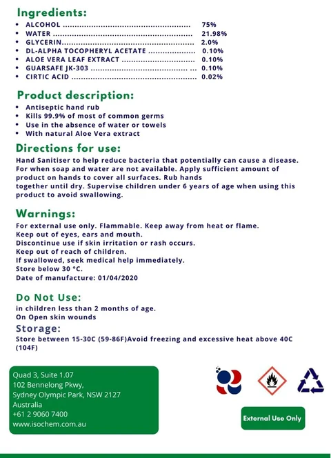 250ml Back Label