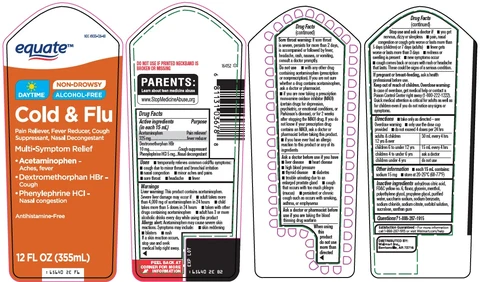 equate daytime cold and flu packaging