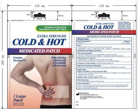 82635 cold hot medicated patch - pouch