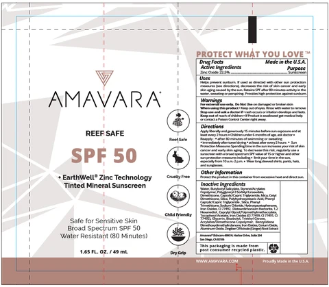 AMAVARA TRANSPARENT MINERAL SUNSCREEN SPF50 EARTHWELL ZINC TECHNOLOGY, REEF SAFE 포장
