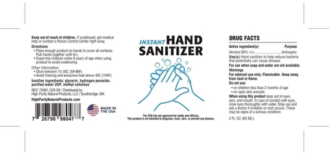 High Purity Hand Sanitizer 포장