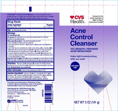 CVS Health Acne Control CleanserAcne Medication packaging