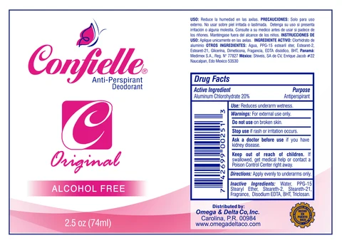 ConfielleAntiperspirant and Deodorant Roll-on Original 포장