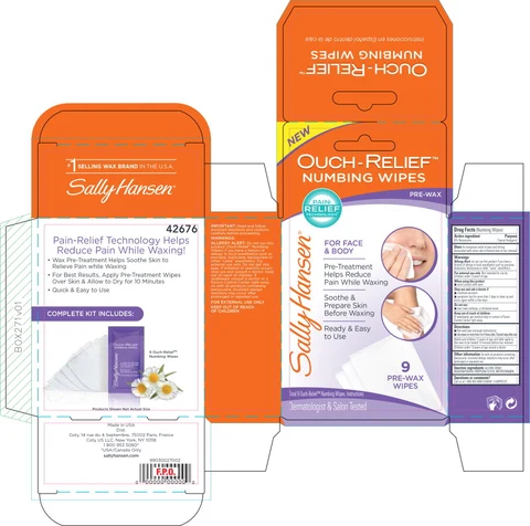 Sally Hansen Ouch-Relief Numbing Wipes 포장