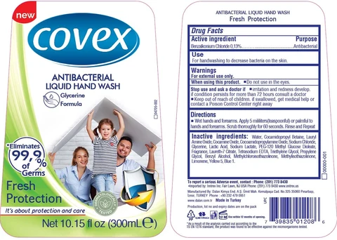 Covex Antibacterial Hand Wash Fresh Protection 포장