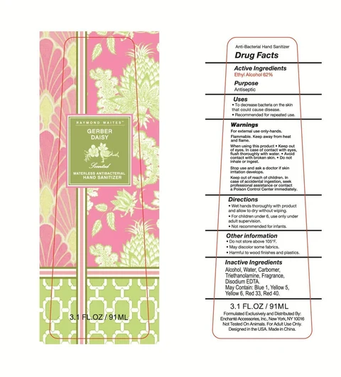 Raymond Waites Gerber Daisy Waterless Anti-bacterial Hand Sanitizer 포장