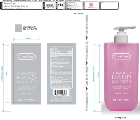 Smart care sweet pea hand sanitizer 500ml01 포장