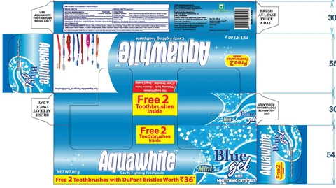 AquaWhite Blue Gel Cavity FightingTooth 포장