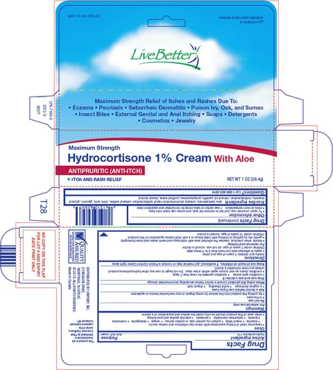 Live Better Hydrocortisone with Aloe packaging