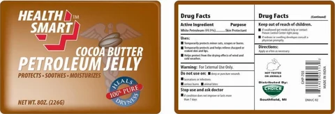 Health Smart Cocoa Butter Petroleum packaging