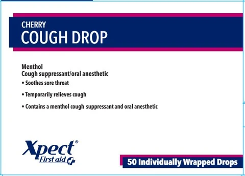 Xpect Cherry Cough Drops packaging