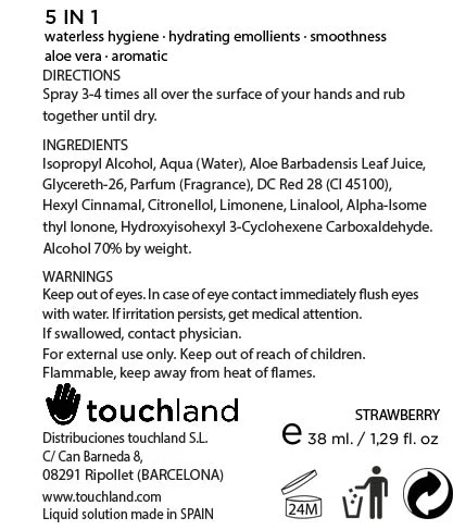 TOUCHLAND kub2go Hand Sanitizer Strawberry 포장