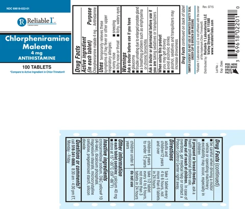 Chlorpheniramine Maleate 4 mg packaging