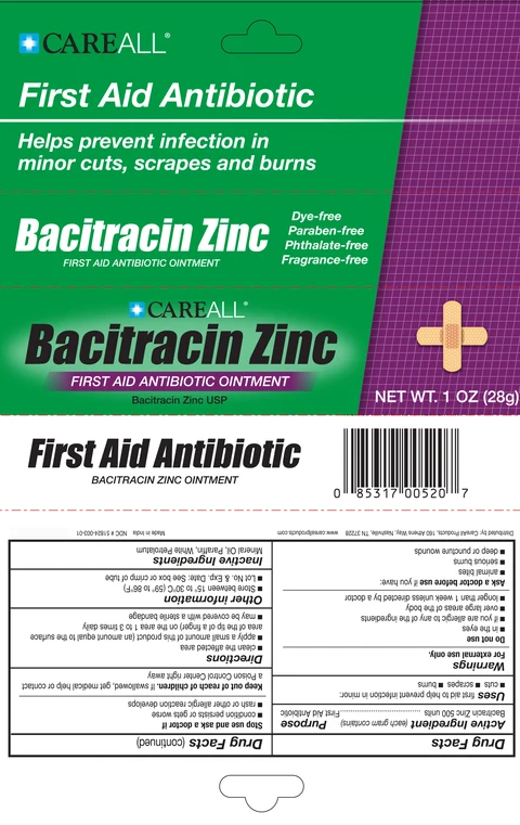 CAREALL Bacitracin packaging