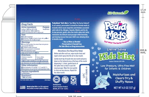 Sterile Saline Kids MistPediaMeds packaging