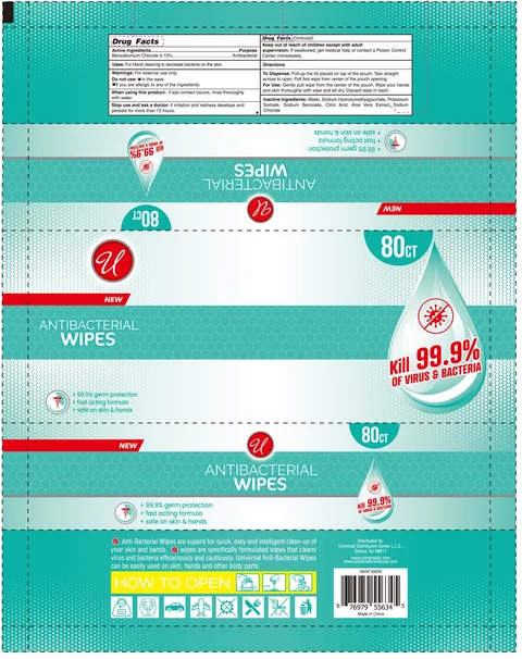 ANTIBACTERIAL WIPES 포장