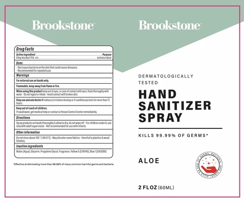 Brookstone Aloe Hand Sanitizer packaging