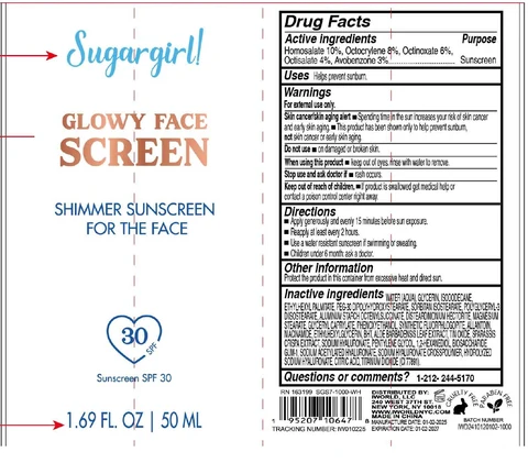 Sugargirl Glowy Face Screen Shimmer Sunscreen SPF 30 포장
