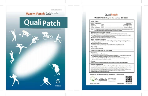Warm Patch Tong Gu Huo Luo Gao packaging