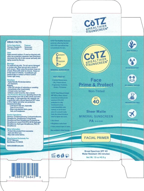 CoTZ Face Prime and Protect SPF 40 (Non-Tinted) 포장