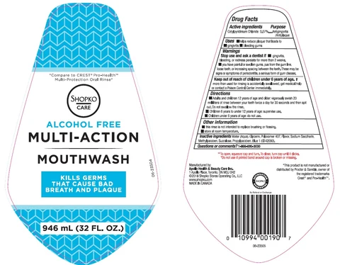 Shopko Alcohol Free Multi Action 포장