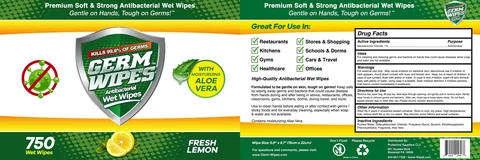 Antibacterial Wet Wipes 포장