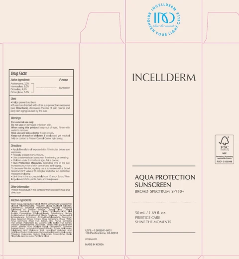 Aqua protection Sunscreen Broad Spectrum SPF50 포장