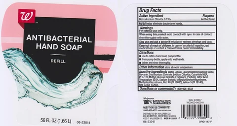 Walgreens ANTIBACTERIAL HAND REFILL 포장