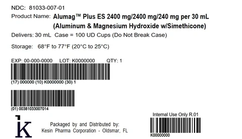 Alumag Plus ES Case Label