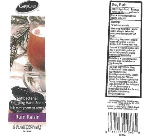 CARE ONEANTIBACTERIAL RUM RAISIN packaging