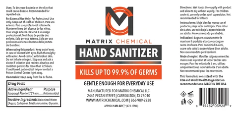 Hand Sanitizer packaging