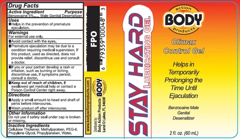 BODY ACTION PRODUCTS Climax Control Gel 포장