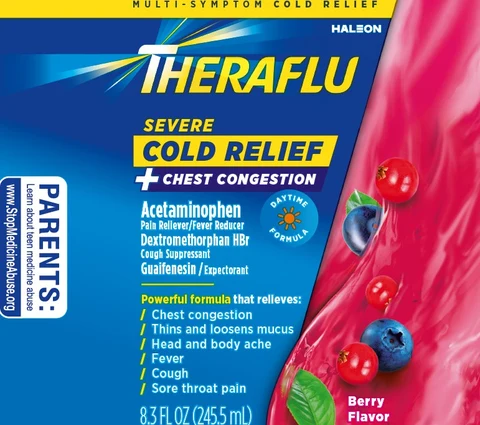 Theraflu Severe Cold Relief Chest Congestion Daytime packaging