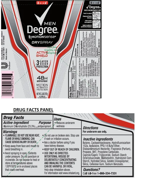 Degree For Men Motionsense Active Shield Antiperspirant 포장