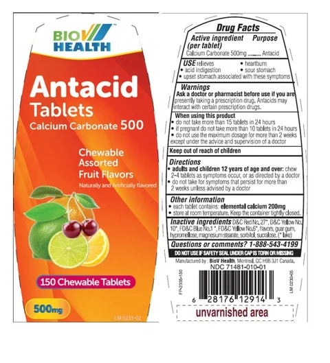 Bio V Antacid Fruit 150ct 포장