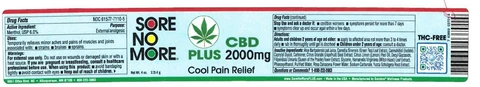 SORE NO MORE PLUS CBD 2000MG COOL THERAPY 포장