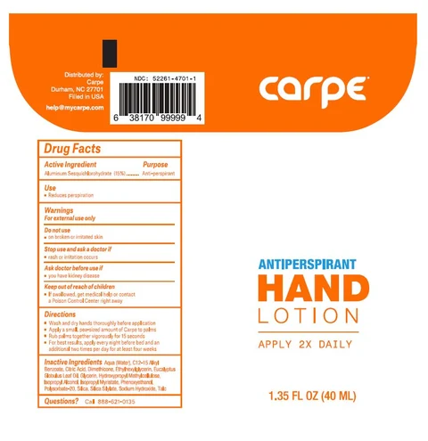 Carpe Antiperspirant for Hands 포장