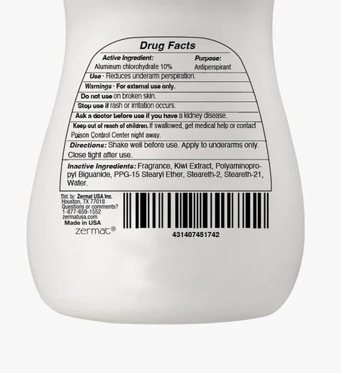 KIWI ANTIPERSPIRANT DEODORANT ROLL-ON 포장